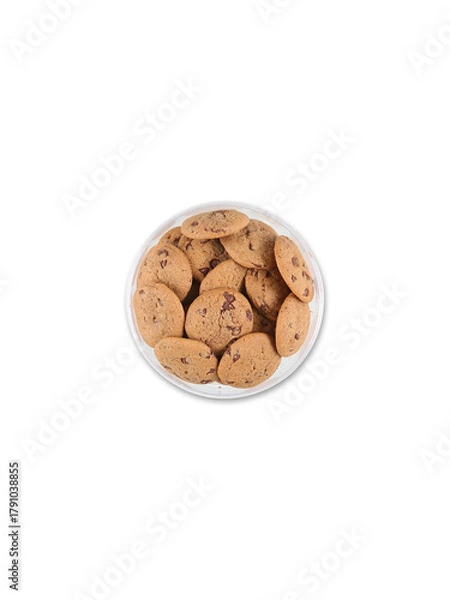 Obraz Overhead view of chocolate chip cookies