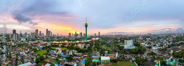 Fototapeta View of the Colombo city skyline
