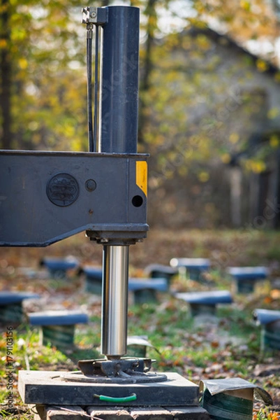 Obraz Outrigger of a truck crane.