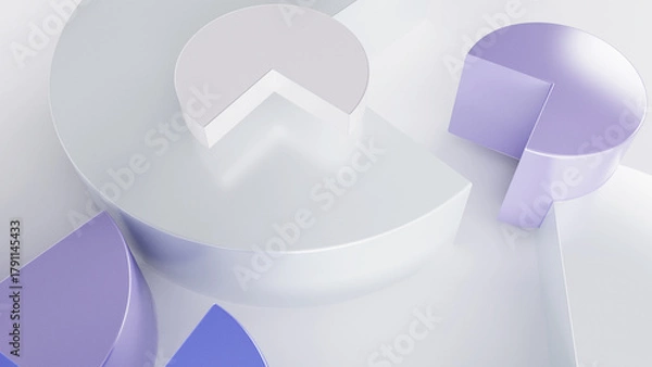 Obraz Round shapes with triangular angle design element background