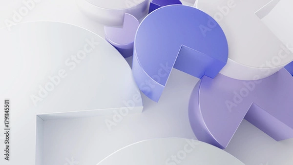 Fototapeta Round shapes with triangular angle design element background