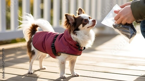 Obraz Border Collie Playing with Ball Outdoors on Grass