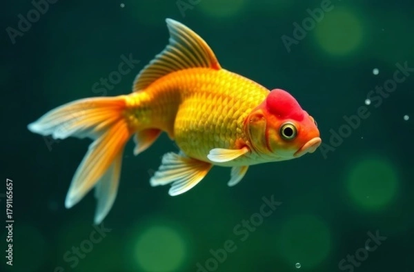 Obraz goldfish close-up. fish aquarium