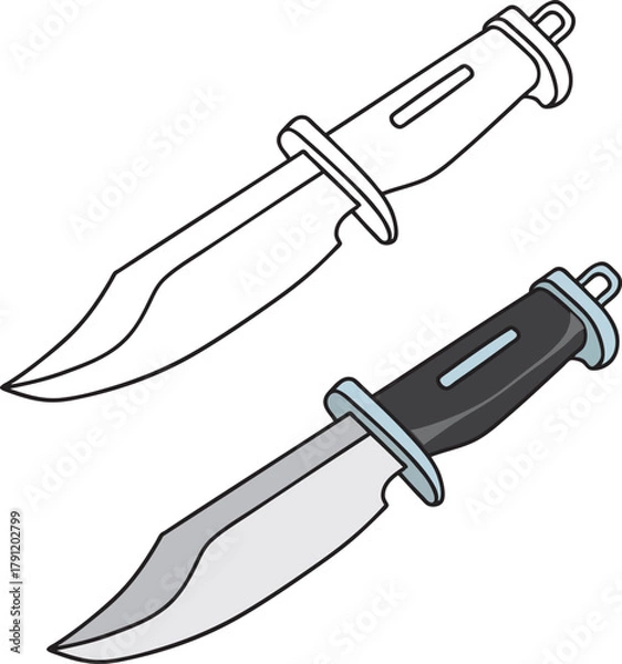 Fototapeta knife vector illustration isolated on white background