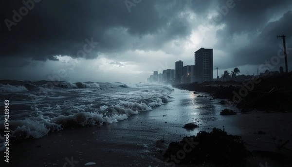 Obraz Okan an der Küste Sturm