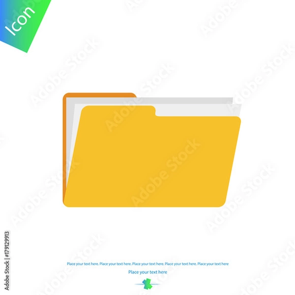 Obraz File in folder vector icon