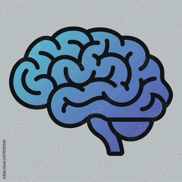 Obraz human brain vector illustration