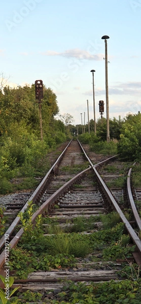 Obraz Stillgelegte Eisenbahnstrecke. 