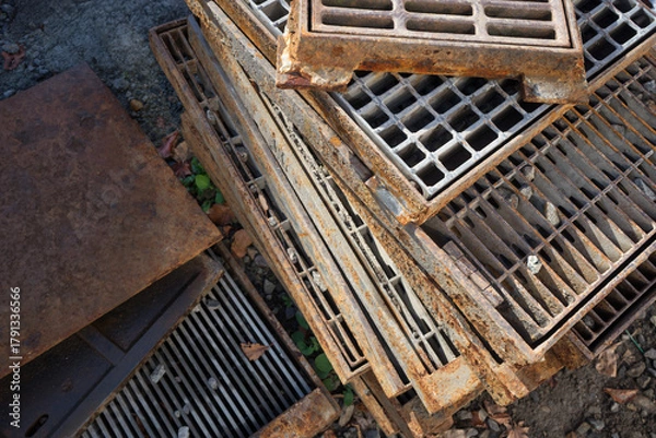 Obraz 交換された鉄の排水溝