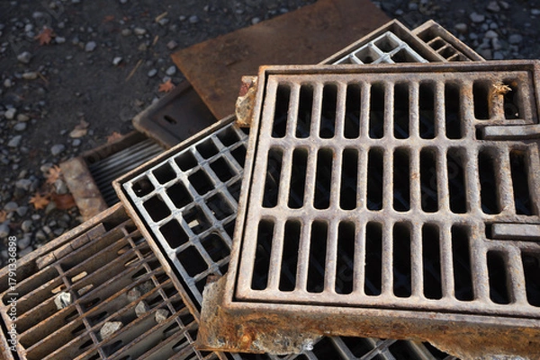 Obraz 交換された鉄の排水溝