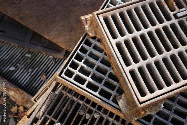 Obraz 交換された鉄の排水溝