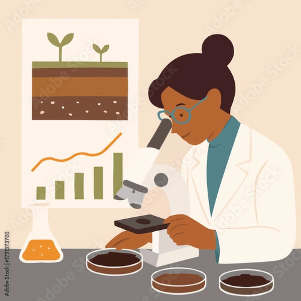 Fototapeta Soil Analysis in Laboratory