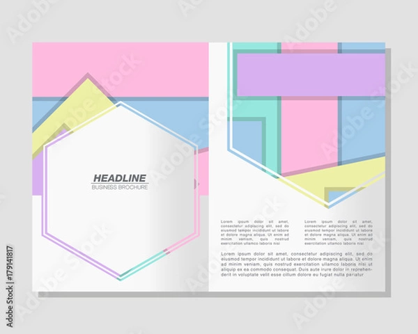 Fototapeta Vector Brochure Flyer design Layout template