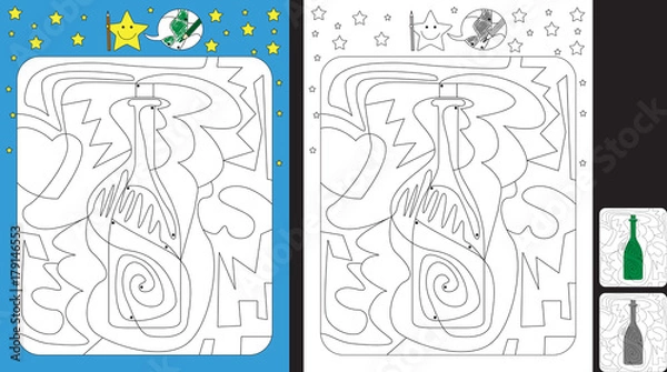 Obraz Color by dot worksheet