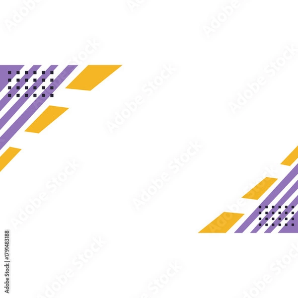 Obraz Modern Tech Border Elements – Abstract Geometric Frame Vector