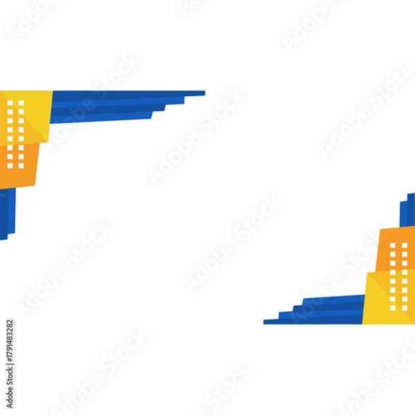 Obraz Modern Tech Border Elements – Abstract Geometric Frame Vector