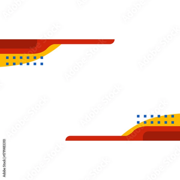 Obraz Modern Tech Border Elements – Abstract Geometric Frame Vector