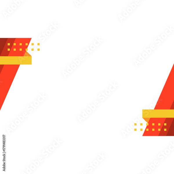 Obraz Modern Tech Border Elements – Abstract Geometric Frame Vector