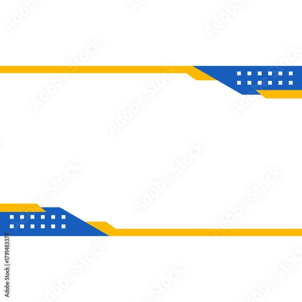 Obraz Modern Tech Border Elements – Abstract Geometric Frame Vector