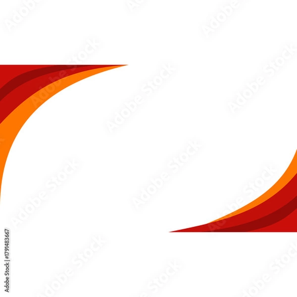Obraz Smooth Curved Border Elements – Modern Abstract Wave Frame Vector