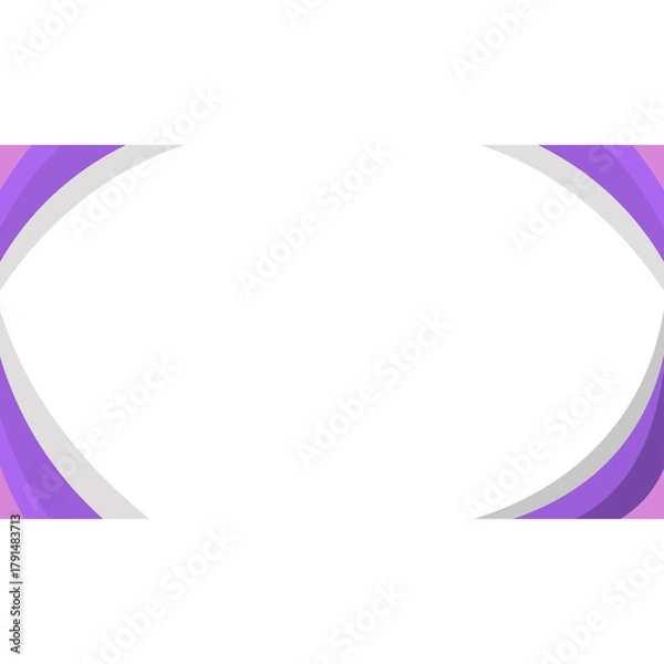 Obraz Smooth Curved Border Elements – Modern Abstract Wave Frame Vector