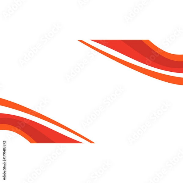 Obraz Smooth Curved Border Elements – Modern Abstract Wave Frame Vector