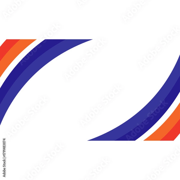 Obraz Smooth Curved Border Elements – Modern Abstract Wave Frame Vector