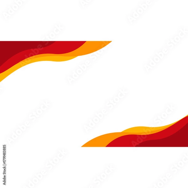 Obraz Smooth Curved Border Elements – Modern Abstract Wave Frame Vector