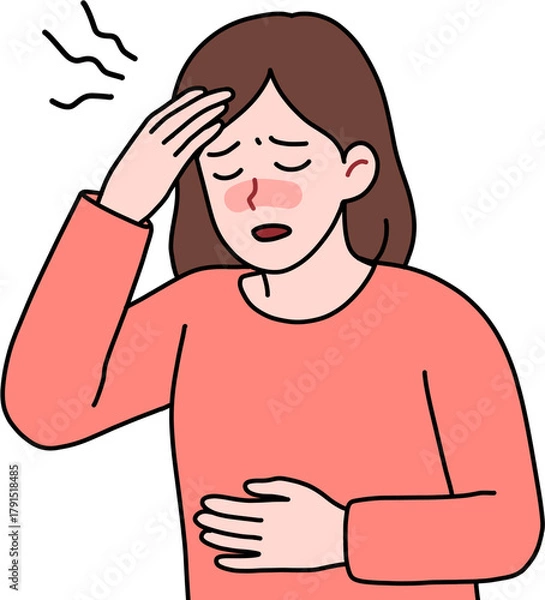 Fototapeta man with headache