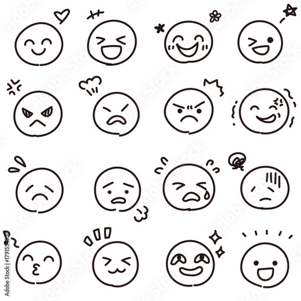 Obraz いろんな顔セット