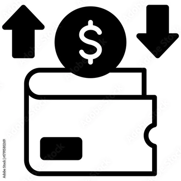 Fototapeta Money Flow Icon