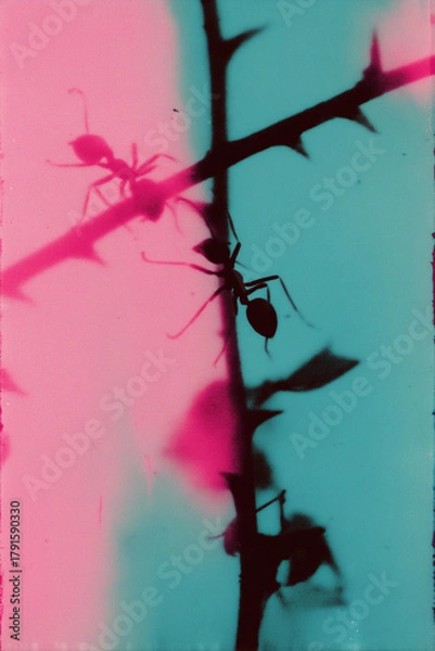 Obraz Close-Up Ant Swarm Under Light