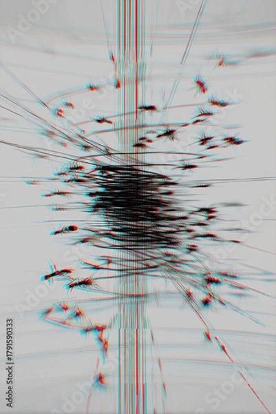 Obraz Close-Up Ant Swarm Under Light psychedelic