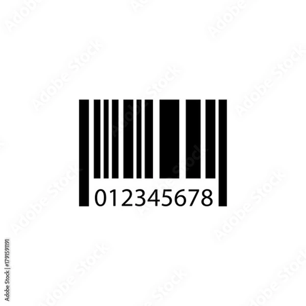 Obraz Barcode with Numbers for Product Identification