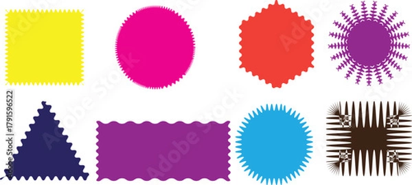 Fototapeta Vibrant Geometric Shapes with Unique Edges