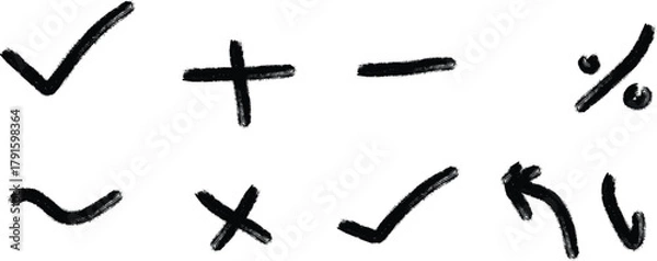 Fototapeta Math Symbols Illustration