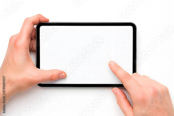 Obraz Hands holding a tablet