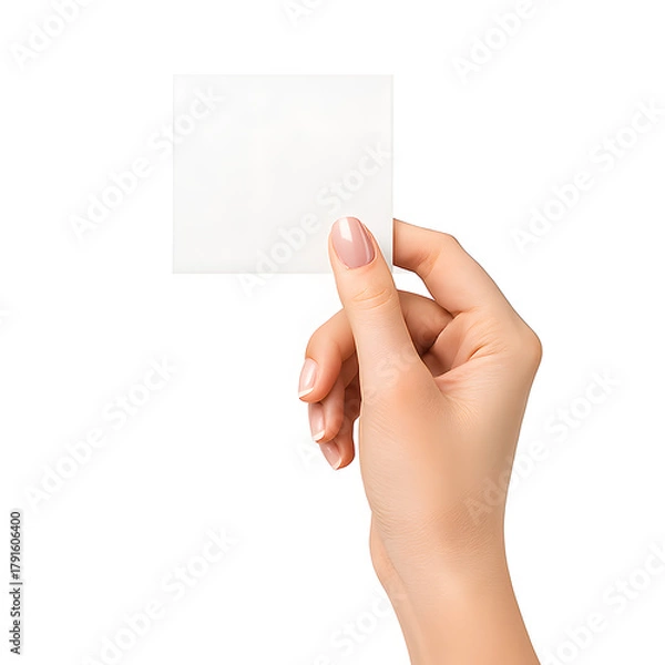 Obraz Hand holding a blank card