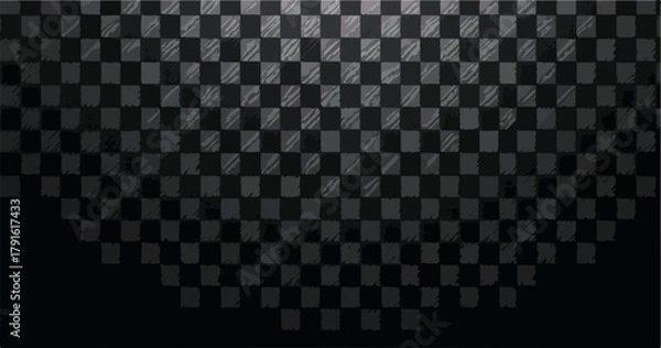 Obraz Abstract checkered dark background with a subtle brushed metal texture and gradient.