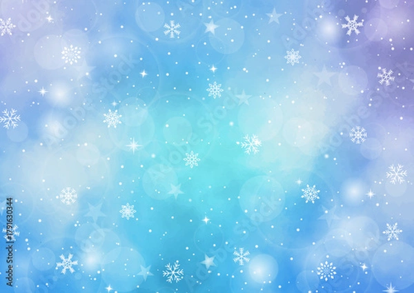 Obraz 水彩の雪の背景