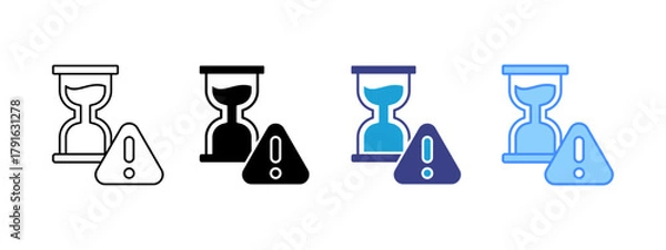 Fototapeta Deadline icon set multiple style collection