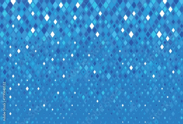 Obraz 背景素材 青色 水色 キラキラ グラデーション 輝き 菱形パターン 斜めバックグラウンド