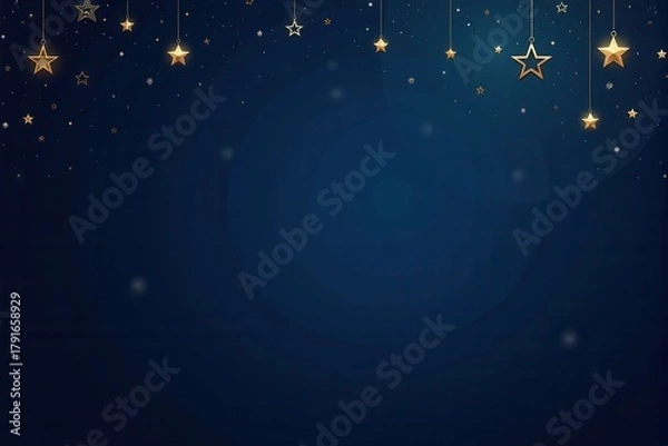 Fototapeta Festive Christmas background with generous copyspace and holiday decorative elements
