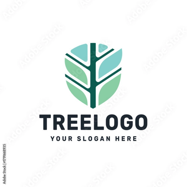 Obraz Abstract Leaf Tree Logo Design