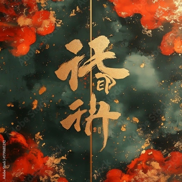 Fototapeta Cultural art celebration unknown location abstract artwork vibrant environment close-up view traditional concepts