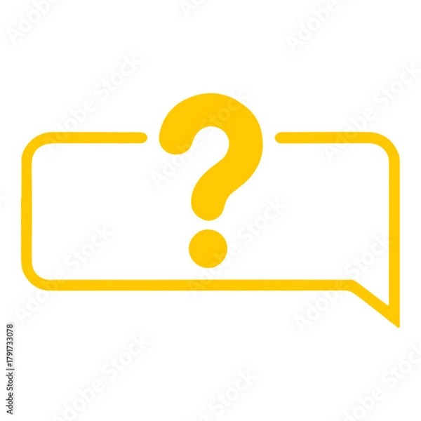 Fototapeta Simple Question Mark Speech Bubble