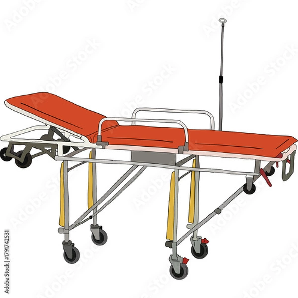 Obraz Rescue stretcher bed illustration