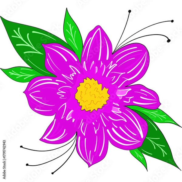 Obraz vector illustration of a flower