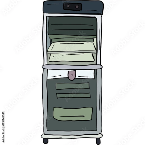 Obraz stack of cash register isolated