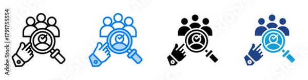 Obraz Candidate selection icon set multiple style collection